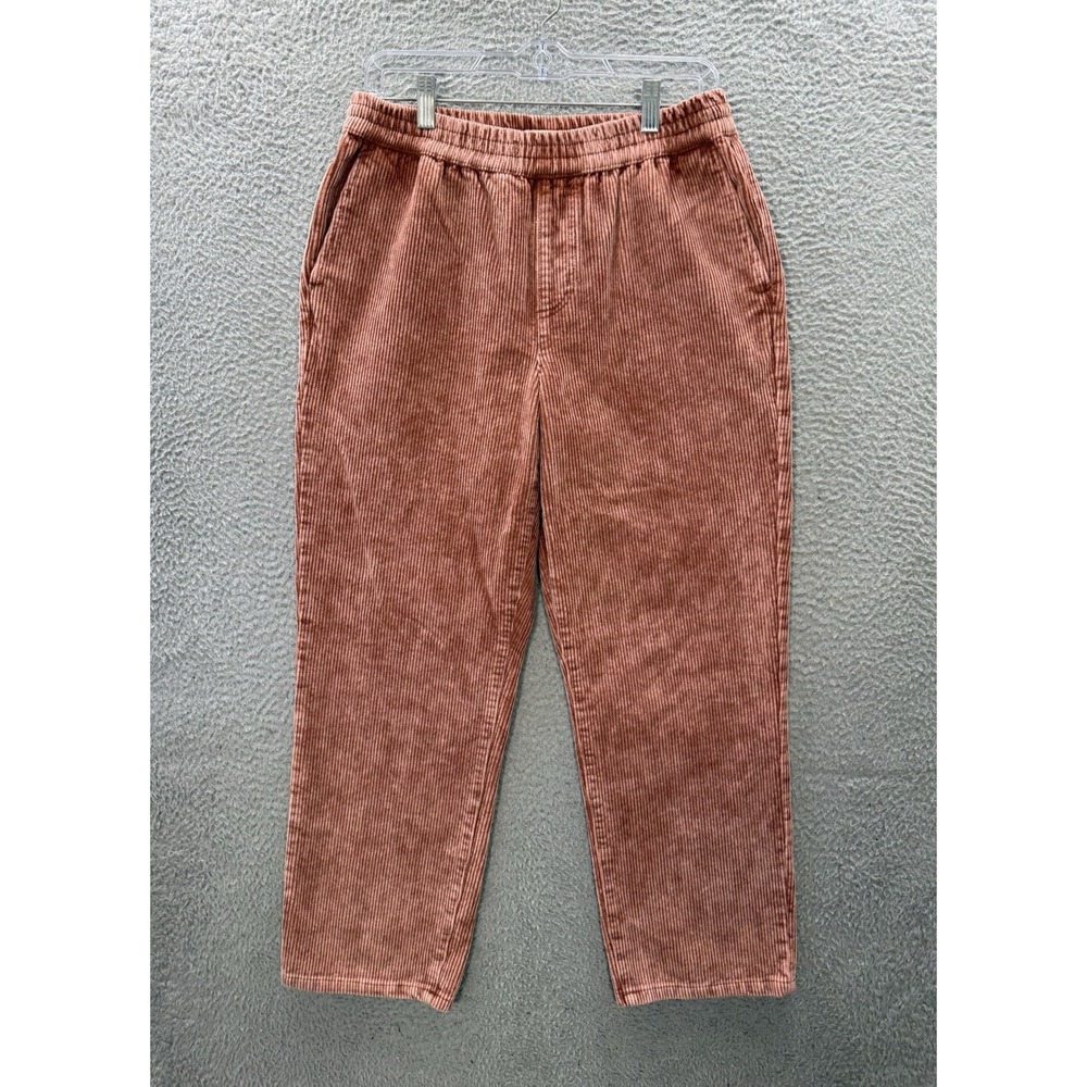 Maurices Pants Womens Small Burnt Orange Corduroy High Rise Pull On Fall Autumn